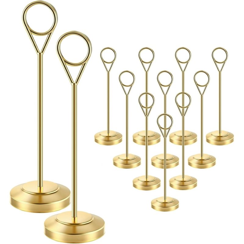 Table Number Gold - Suportes de Fotos Resistentes com Base