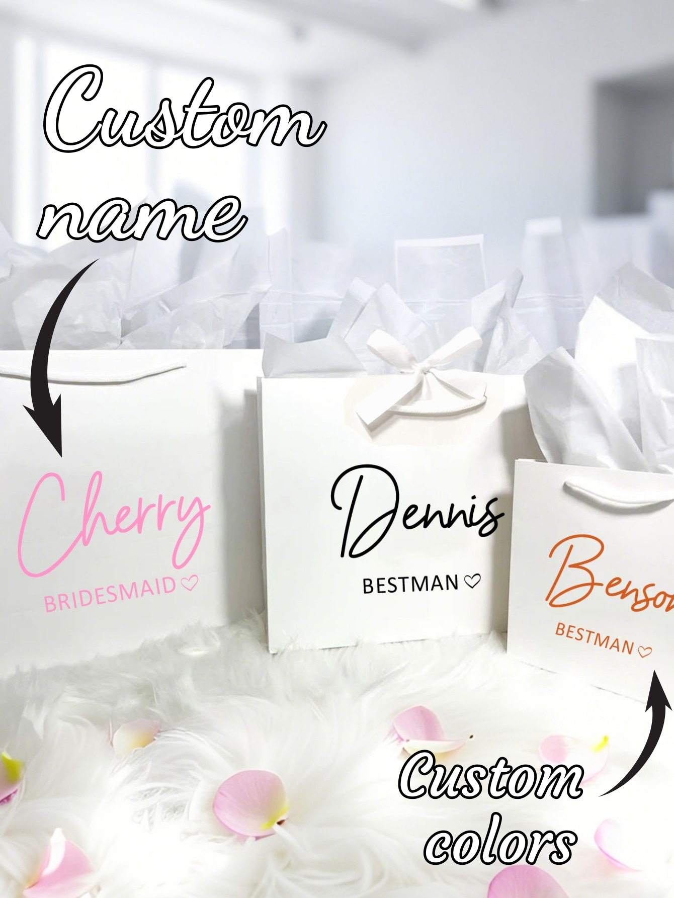 Wedding Packaging - 1pc Bolsa de Presente Personalizada de