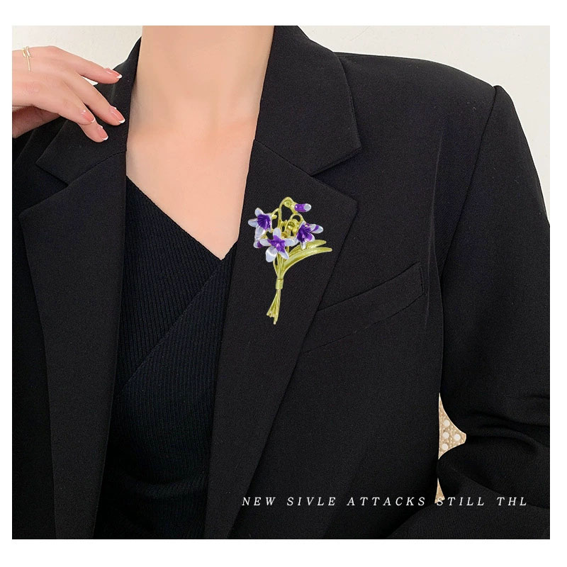 Broche de flor roxa Blucome, b - Suit Supply Wedding Party avaliação e preço