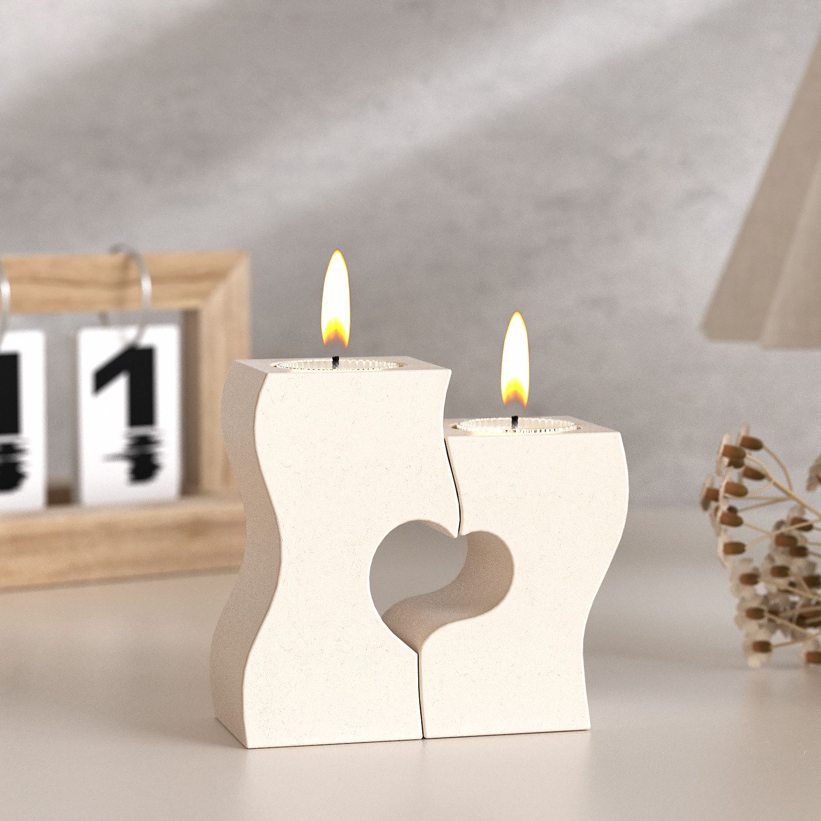S coração castiçal moldes de s - Unity Candle Set avaliação e preço