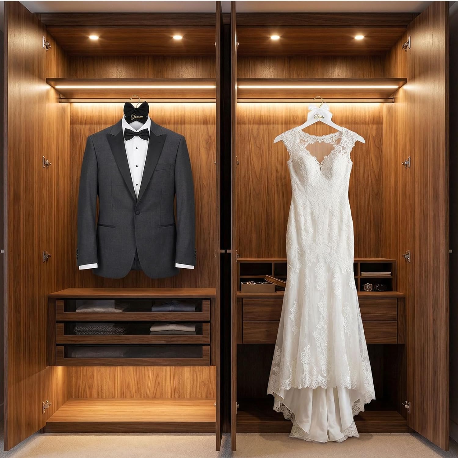 Conjunto de 2 cabides de madei - Suit Supply Wedding Party avaliação e preço