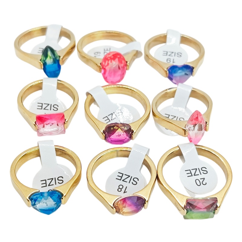 Atacado: 12 Anéis de Aço Inoxi - Wedding Supply In Bulk avaliação e preço