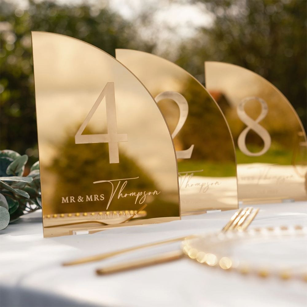 Placa de Bar Personalizada par - Table Number Gold avaliação e preço